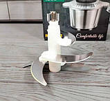 Універсальний кухонний подрібнювач Rainberg RB-2202, Блендер | Чопере | М'ясорубка із системою подвійних лез, фото 8