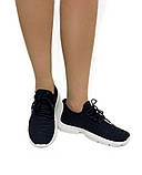 Кеди чорні тканинні кросівки жіночі мокасини на гумовій підошві розмір 36 38, фото 5