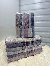 Рушник банний матеріал махра розмір 90-140 мікс кольору в пакованні від 6 шт.