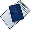 Обкладинка “Дипломна робота” для твер. палітурки, тиснення під золото, синя 215×305 мм (20мм) (1 шт), фото 4