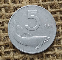 5 лiр 1953 року. Iталiя