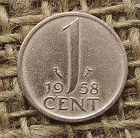 1 цент 1958 року. Нiдерланди