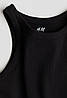 Сукня з джерсі в рубчик чорна H&M 134/140, 146/152, 158/164, 170см, фото 2