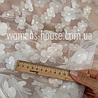 Сітка м'яка 3Д Квіточки 135 см 70 г/м2 Біло молочний, фото 2