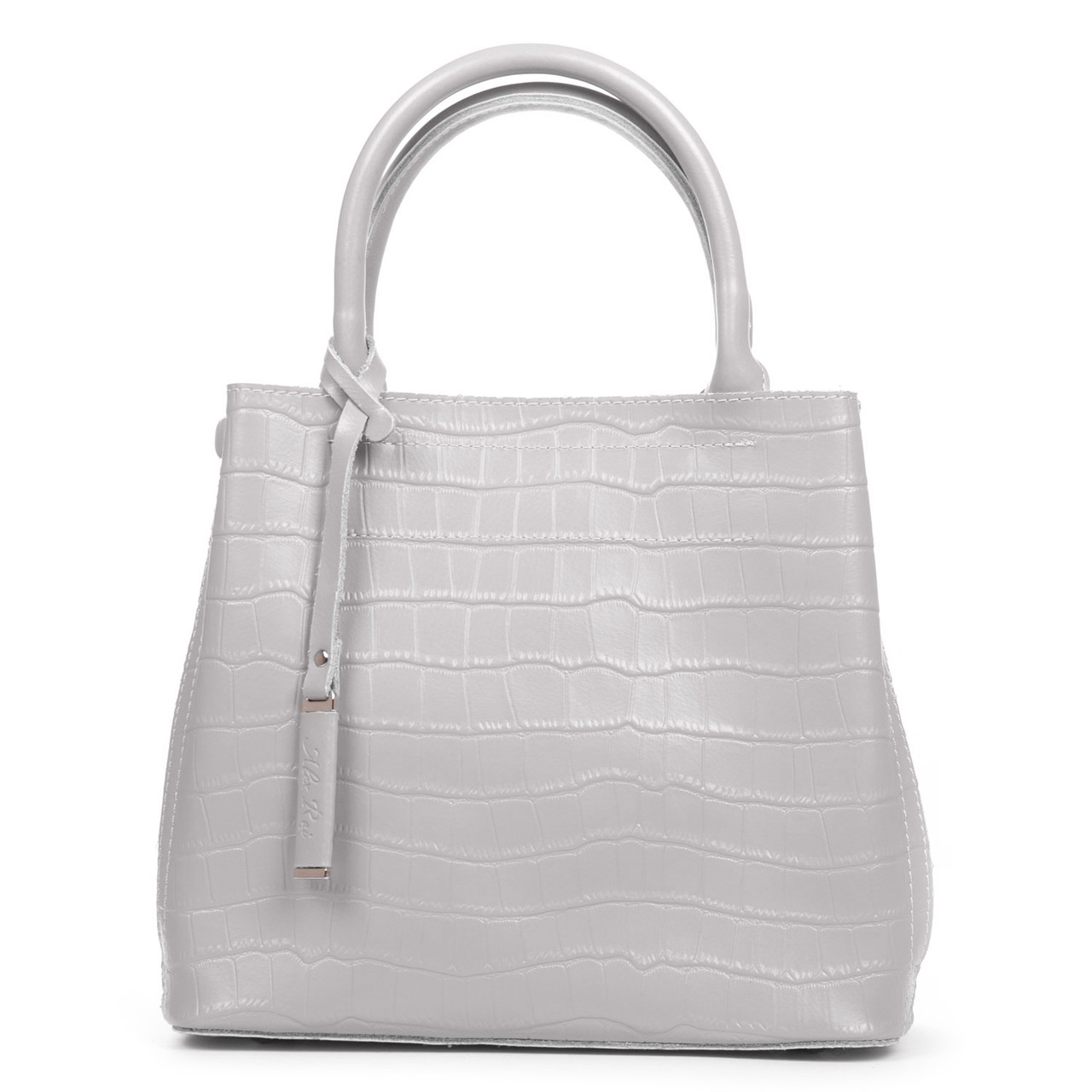 Сумка шопер жіноча шкіряна з двома короткими ручками ALEX RAI 1546-1 l.grey, фото 1