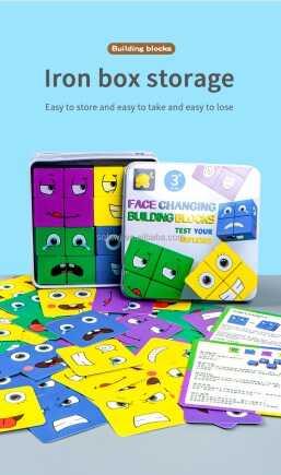 Логічна гра дитяча C 64978 кубики, картки