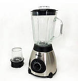 Блендер Domotec 2в1 з кавомолкою, 1000 Вт 9066, фото 3