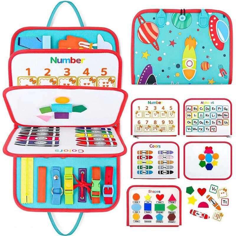 Логічна папка дитяча 432-2 фетр, цифри, англійський алфавіт, геометричні фігури