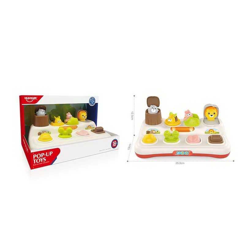 Логічна гра дитяча HE 8087 на батарейках, звуки, мелодія, підсвітка, тварини, рухомі елементи