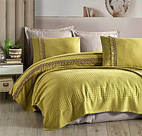 Літній комплект Clasy "Bohemline" з вафельним покривалом Pike простирадло дві наволочки 100% бавовна Туреччина