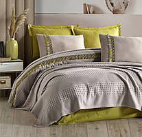 Літній комплект Clasy "Bohemline" з вафельним покривалом Pike простирадло дві наволочки 100% бавовна Туреччина