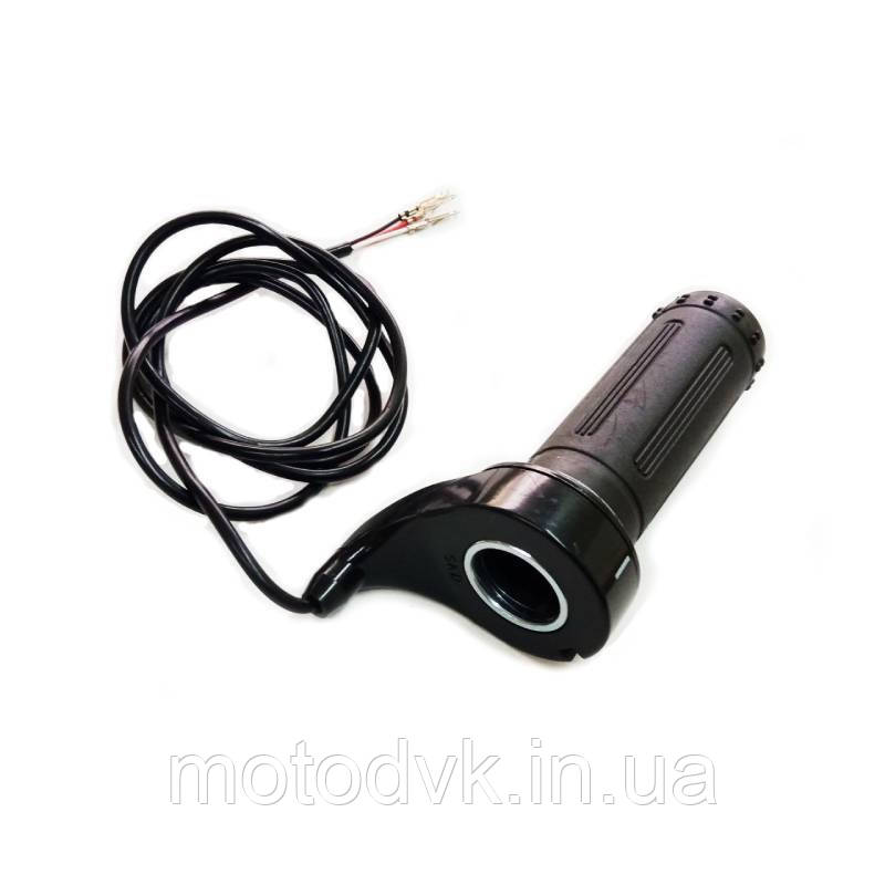 Ручка газу на електровелосипед, електроскутер, чорна (на 3 дроти)