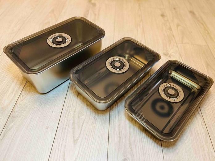 Набір гастроємкостей Empire з вакуумною кришкою 2.2 л + 3,8 л + 6 л неіржавка сталь (2724 EM), фото 1