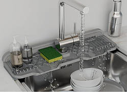 Силіконовий килимок під кран для зливу води в раковину 36*14 см