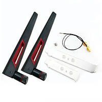 Популярний! Антена Wi-Fi 2шт 2.4-5ГГц 10дбі з кабелем MHF4 для модулів AX200 AX210 - Краща якість тільки на Nukleon.com.ua