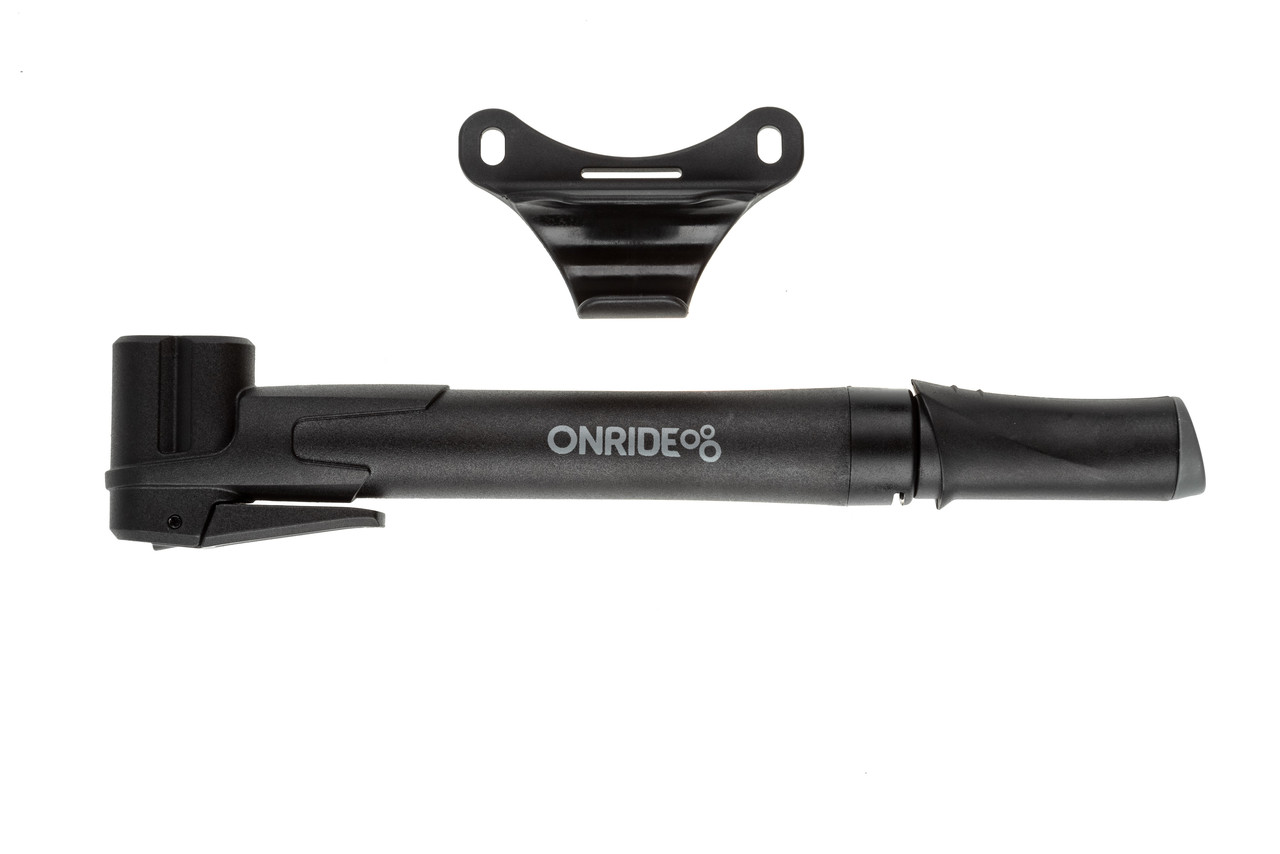 Насос компактний ONRIDE Vise пластиковий, 25см, макс.тиск 80 PSI, голівка з двома отворами під FV/AV