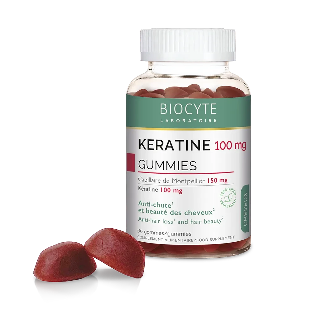 Biocyte KERATINE GUMMIES Сприяє росту та зміцненню волосся, 60 капсул