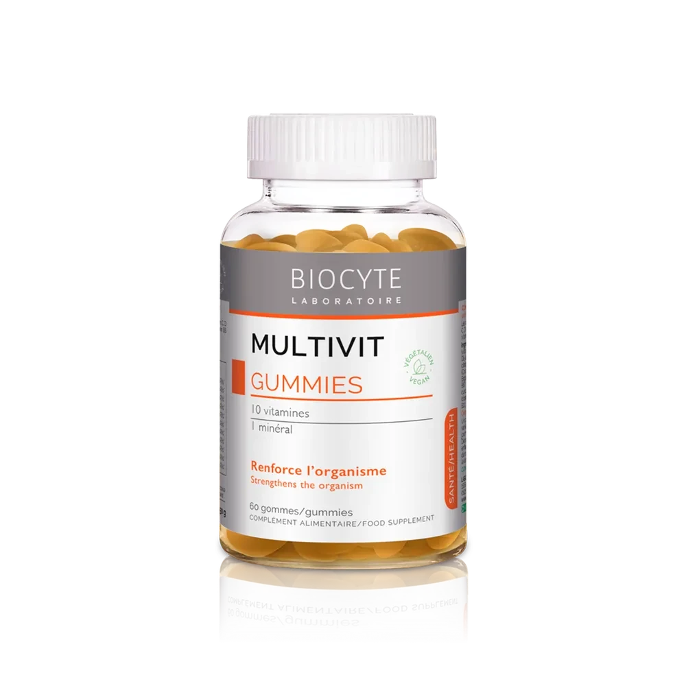 Bicyte Multivit Gummies 9 вітамінів та 1 мінерал. Жувальні цукерки, 60 капсул