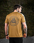Тактична потовідвідна футболка Oblivion «Руни»  Койот