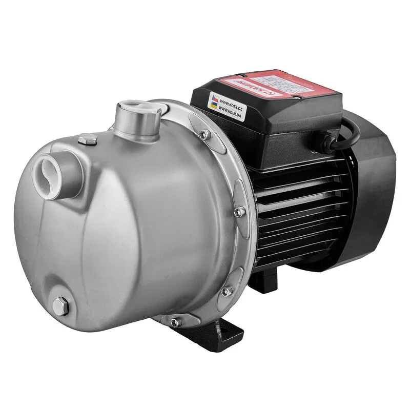 Насос поверхневий всмоктувальний Koer JS-1100 корпус нержавійка Н=56М Q = 3,6 кбМ, P = 1100 Вт, 1"x1" (KP, фото 1