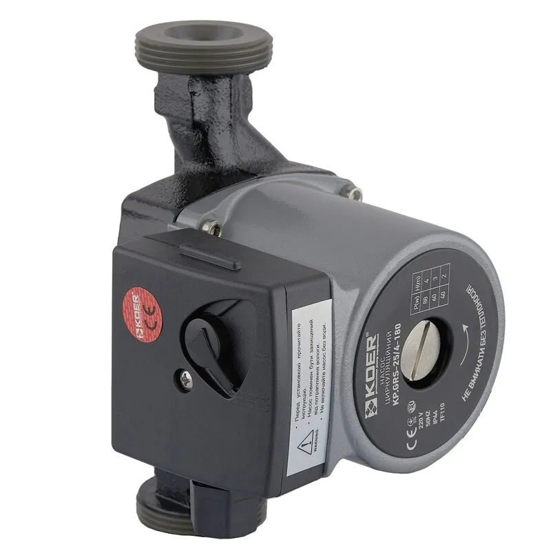 Насос циркуляційний відцентровий. Koer KP.GRS-25/4-180 (з гайками, кабелем і вилкою) (KP0248), фото 1