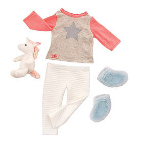 Our Generation Набір одягу для ляльок Піжама з іграшкою Єдинорога
