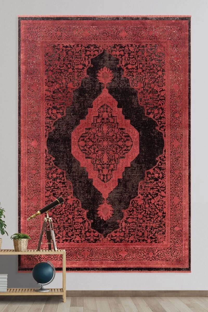 Килим Soho Guaj 3815 MARS RED червоно-чорний прямокутний 240*320 см