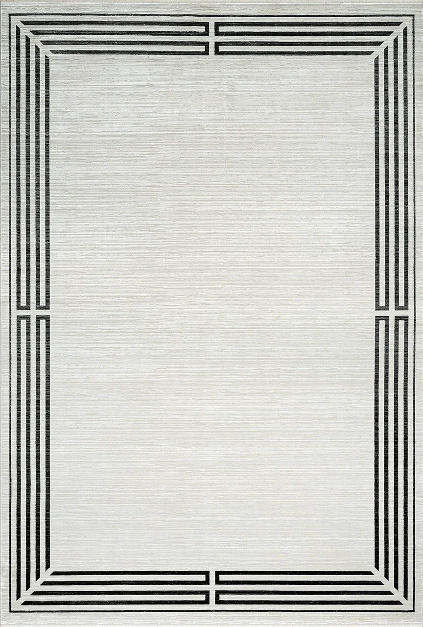 Килим Soho House 3909 Sand Shell сіро-чорний прямокутний 240*320 см