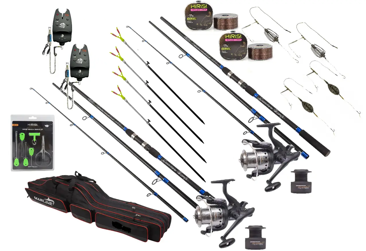 Карповий готовий набір "Трофейний Улов"  Weida Junior Carp 3.90 м на 2 вудлища