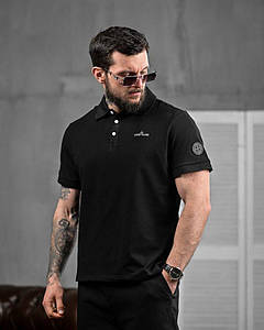 Чоловіча футболка поло Stone black 4 ДЛ6467
