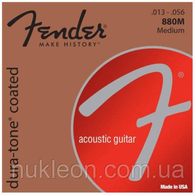 Популярний! Струни для гітари Fender 80/20 Dura-Tone 13-56 Coated Acoustic Guitar Strings (236922) - Краща якість тільки на