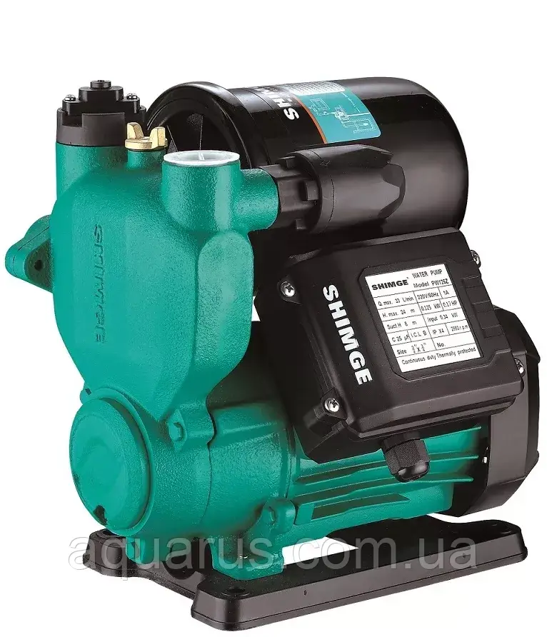 Насосна станція SHIMGE PW125-Z (0.125 кВт, Hmax 24 м, Qmax 30 л\хв)