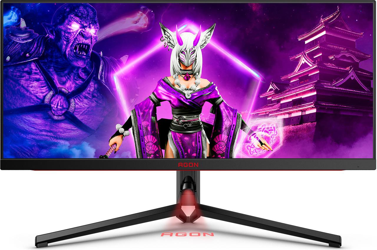 TFT 34" AOC AGON AG344UXM, WQHD, IPS, MiniLED, 170 Гц, 1 мс, 2xHDMI, 2xDP, USB-C, USB-hub, HAS, кіл