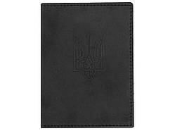 Обкладинка на паспорт 10001 CRAZY Тризуб чорний ТМ ВІРНИЙ ДРУГ