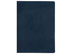 Обкладинка на паспорт 10002 CRAZY Тризуб т.синій ТМ ВІРНИЙ ДРУГ
