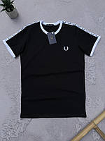 Чоловіча Футболка Фред Перрі Чорна Однотонна З Логотипом Fred Perry Ador