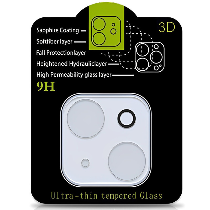 Захисне скло на камеру Full Block (тех.пак) для Apple iPhone 15 (6.1") / 15 Plus (6.7") Прозорий