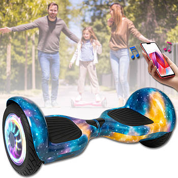 Гіроборд на надувних пластикових колесах 10" з підсвічуванням Smart Balance EL-5 Галактика