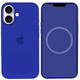 Чохол Silicone case (AAA) with Magsafe and Animation (button) для Apple iPhone 16 (6.1") Ultramarine, фото 4