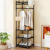 Кутовий вішак для одягу (170х43х43 см), Corner coat rack, Чорна.Хіт!