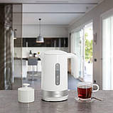 Новий німецький електричний чайник із Німеччини Clatronic WK 3452 White з гарантією, фото 4