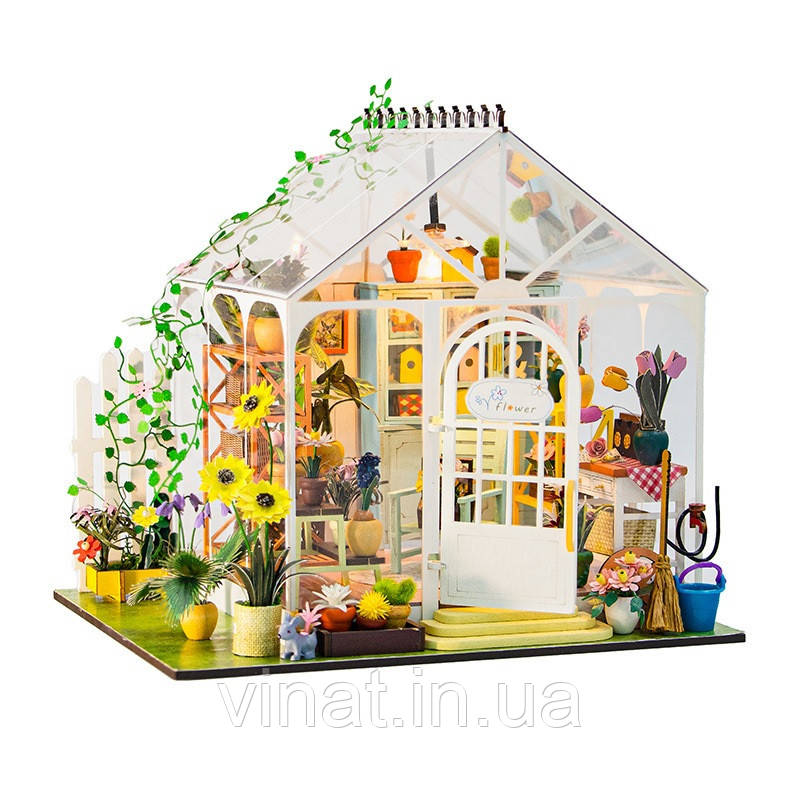 Румбокс 3D Квіткова кімната Теплиця Сад Sunshine Greenhouse Flower Garden House DIY DollHouse M-2421