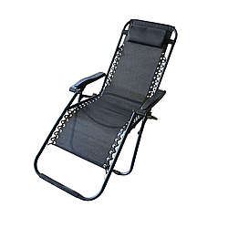 Крісло шезлонг лежак розкладний для відпочинку на природі CLC-110
