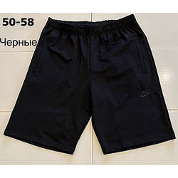 Чоловічі чорні спортивні шорти Полу Батал Розміри: 50,52,54,56,58 (27012-3)