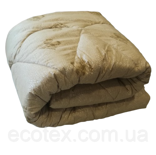 Ковдра стьобана, вовняна, двоспальна, 170*210 см., фото 1