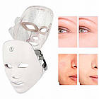 LED-маска для обличчя (7 режимів), від USB / Світлодіодна маска для світлотерапії / Лед маска, фото 6