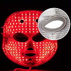 LED-маска для обличчя (7 режимів), від USB / Світлодіодна маска для світлотерапії / Лед маска, фото 5