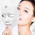 LED-маска для обличчя (7 режимів), від USB / Світлодіодна маска для світлотерапії / Лед маска, фото 2