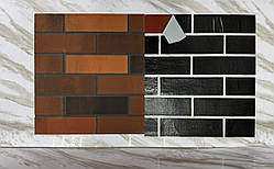 Фасадні термопанелі під цеглу із захисною плівкою, гнучкий клінкер.Колір 81