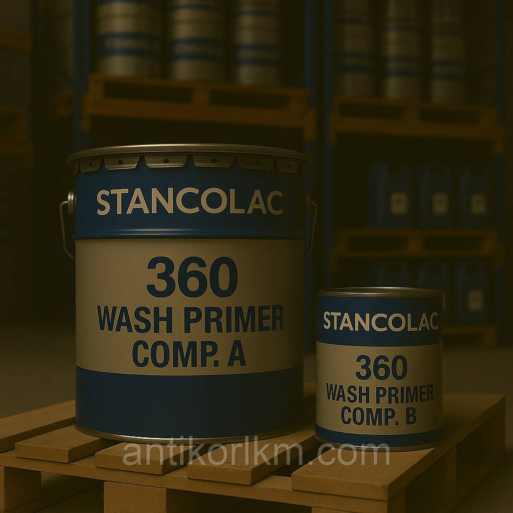 Грунтівка Кислотна Фосфатуюча Двокомпонентна 360 WASH PRIMER STANCOLAC, 4Л + 4Л
